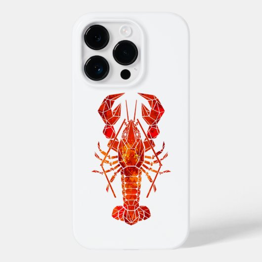 赤い多角形のロブスター Case-Mate iPhoneケース (裏面)