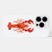 赤い多角形のロブスター Case-Mate iPhoneケース (裏面 (横))