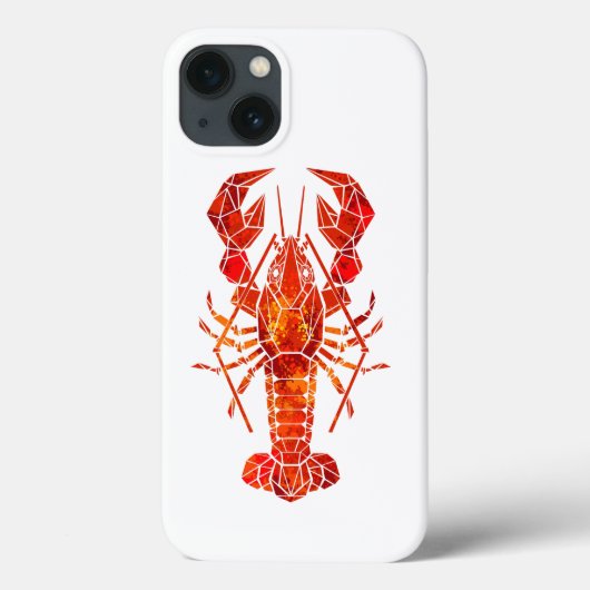 赤い多角形のロブスター Case-Mate iPhoneケース (裏面)