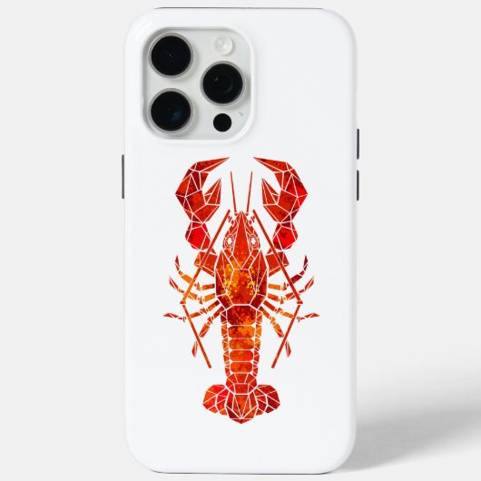 赤い多角形のロブスター Case-Mate iPhoneケース (裏面)