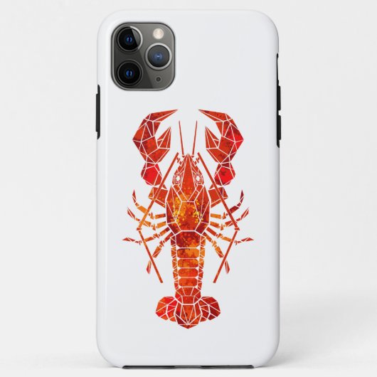 赤い多角形のロブスター Case-Mate iPhoneケース (裏面)