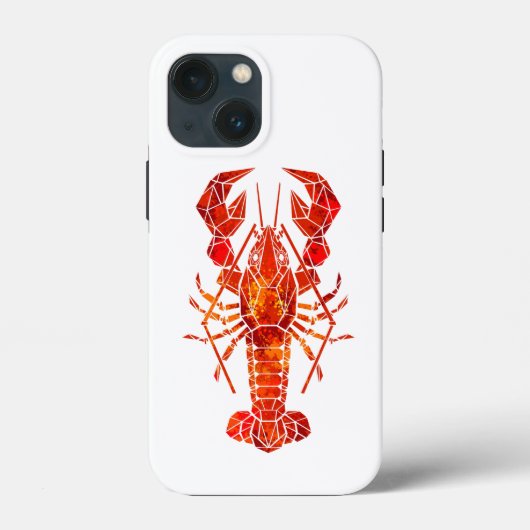 赤い多角形のロブスター Case-Mate iPhoneケース (裏面)