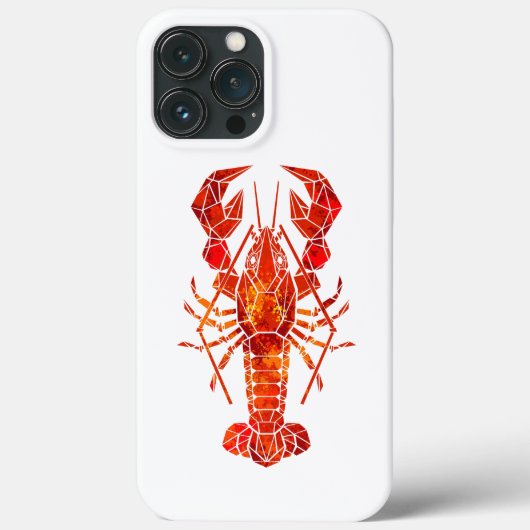 赤い多角形のロブスター Case-Mate iPhoneケース (裏面)