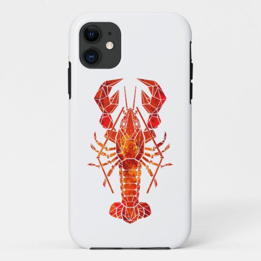 赤い多角形のロブスター Case-Mate iPhoneケース (裏面)