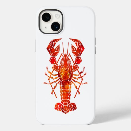 赤い多角形のロブスター Case-Mate iPhoneケース (裏面)