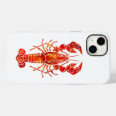 赤い多角形のロブスター Case-Mate iPhoneケース (裏面 (横))