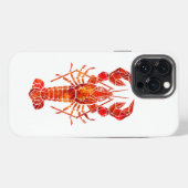 赤い多角形のロブスター iPhoneケース (裏面横)