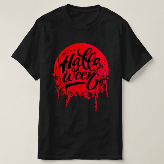 赤い夜 ハッピーハロウィン Tシャツ (デザイン正面)