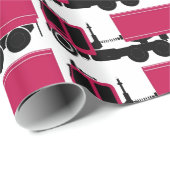 赤い大きい装備は18の荷車引きの乾燥したヴァンのギフト用包装紙を黒くし、 ラッピングペーパー (ロールコーナー)