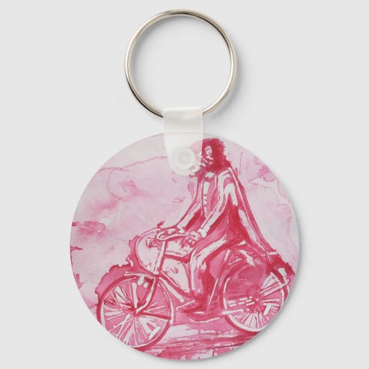 赤い大きな悪いオオカミのキーチェーン キーホルダー (正面)