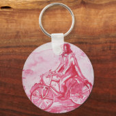 赤い大きな悪いオオカミのキーチェーン キーホルダー (正面)