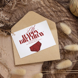 赤い大人の誕生日カード年齢は古い下着のようなものである シーズンカード