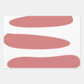 赤い大地と白い抽象 ラッピングペーパーシート (正面3)