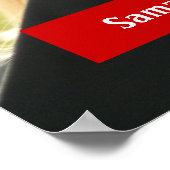 赤い大学院のスクリプモダント写真ポスター ポスター (角)