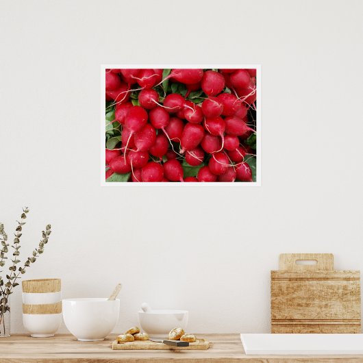 赤い大根 ポスター (キッチン)