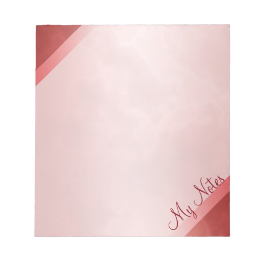 赤い大理石のメモ ノートパッド (正面)