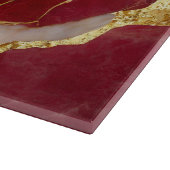 赤い大理石の金ゴールド カッティングボード (角)