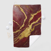 赤い大理石の金ゴールド ゴルフタオル (インサイチュ)