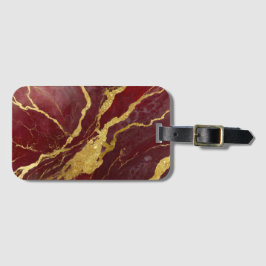 赤い大理石の金ゴールド ラゲッジタグ