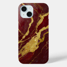 赤い大理石の金ゴールド