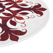 赤い大理石の雪片 カッティングボード (角)