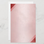 赤い大理石の静止した5.5" x 8.5" 便箋 (正面/裏面)