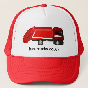 赤い大箱のトラックの野球帽 キャップ
