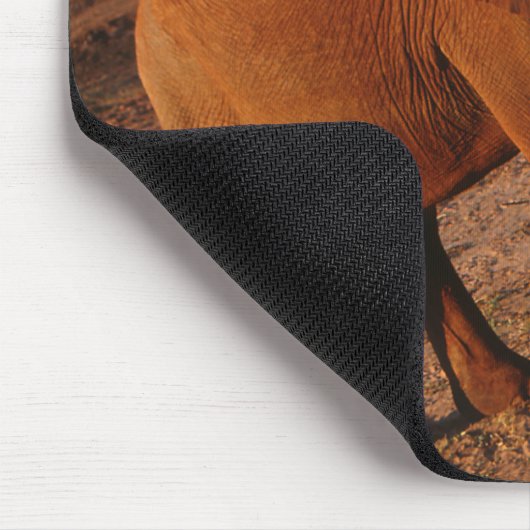 赤い大象 マウスパッド (コーナー)