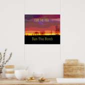 赤い天空#Banthebomb政治的抵抗 ポスター (キッチン)