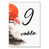 赤い太陽と古い桜 テーブルナンバー (裏面)