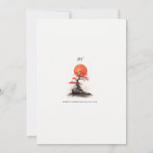 赤い太陽と古ざくら　結婚式　日時を記録しよう セーブザデート (裏面)