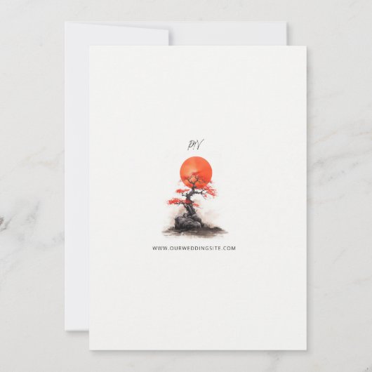 赤い太陽と古桜の結婚式 日程を保存して セーブザデート (裏面)