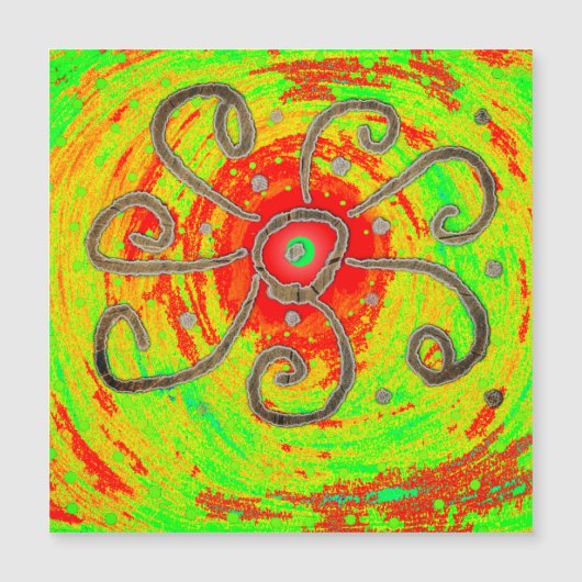 赤い太陽のアート (正面)