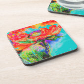 赤い太陽のポピー – 青 コースター (左側)