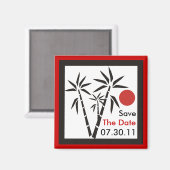 赤い太陽のSave The Date マグネット (正面/裏面)