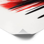 赤い太陽を持つランナーのシルエット ポスター (コーナー)