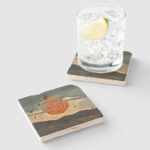 赤い太陽 |アーサー・ドーブ | ストーンコースター (横)