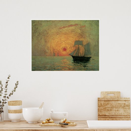 赤い太陽 ポスター (キッチン)