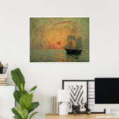 赤い太陽 ポスター (ホームオフィス)