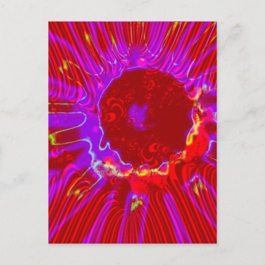 赤い太陽 ポストカード (正面)