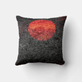 赤い太陽 |抽象芸術絵画ー クッション (裏面)