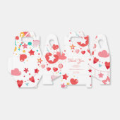 赤い女の子の星が赤ちゃんのシャワーを振りかける フェイバーボックス (折り畳みなし)