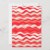 赤い女の子の星が赤ちゃんのシャワーを振りかける 招待状 (裏面)