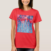 赤い女性のパーティーTシャツ Tシャツ (正面)