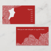 赤い女性名刺 名刺 (正面/裏面)