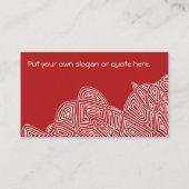 赤い女性名刺 名刺 (裏面)