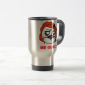 赤い女性私Gustaの喜劇的な激怒の顔のミーム トラベルマグ (正面右)