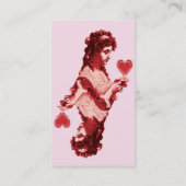 赤い女王のハートの会社名のプロフィールカード 名刺 (裏面)