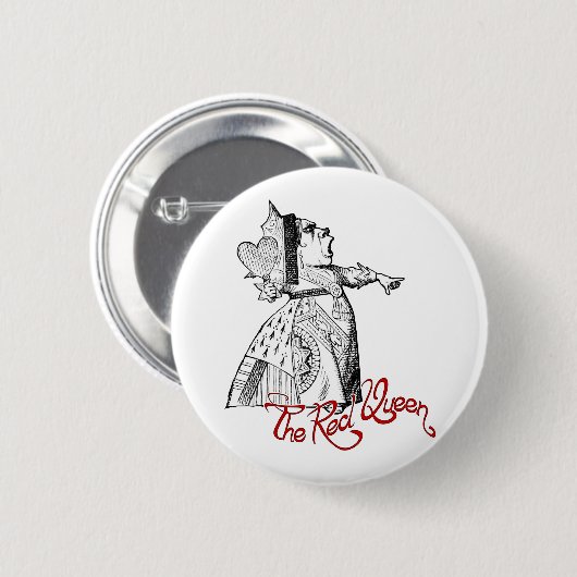 赤い女王 缶バッジ (正面&裏面)