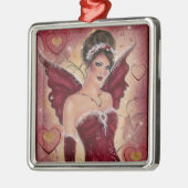 赤い妖精のクリスマスの装飾 メタルオーナメント (左)